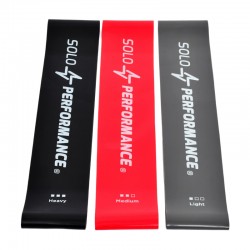 Kit de Ligas de Resistencia: Set de 3 Piezas Ligera, Media y Fuerte para Rehabilitación, Yoga, Gimnasio - Solo Performance