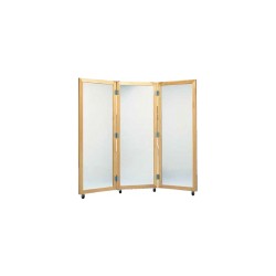 Espejo de Postura Móvil de 3 Secciones con Marco de Madera de 190 cm alto x 40 cm ancho con Ruedas - Mecano Rehab