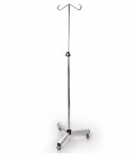 Portavenoclisis Triple Tubular Cromado