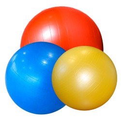 Set de 3 Pelotas para Fisioterapia Bobath de 55 cm, 65 cm, 75 cm con Bomba de Inflado - MVS IN MOTION