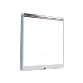 Negatoscopio de pared de acero inoxidable 2 lámparas rectas fluorescente de luz azul continua - Médica Store