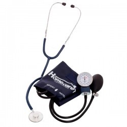 Bauma y Estetoscopio con Brazalete de Nylon, Cámara, Mangueras de Látex y Válvula con Perilla de Metal - Home Care