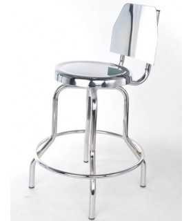 Banco de Consultorio Cromado con Respaldo