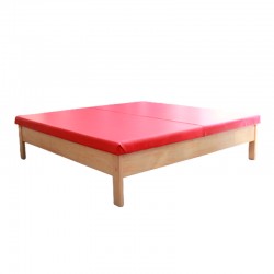 Cama Bobath de Madera 41 cm alto con Colchón de Poliuretano de Alta Densidad de 10 cm - Mecano Rehab