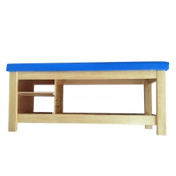 Camilla de Madera para Fisioterapia de 190 cm largo x 61 cm ancho x 80 cm altura con 2 Cajones, Colchón y Careta - Mecano Rehab