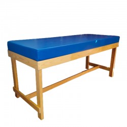 Camilla de Fisioterapia Fija de Madera con Colchón de Poliuretano de 190 cm largo x 61 cm ancho x 80 cm altura - Mecano Rehab