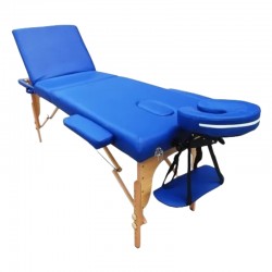 Cama de Masaje Portátil de 3 Secciones que Soporta Máximo 227kg con Levanta Piernas de Altura Ajustable de 68 a 85cm - Home Car